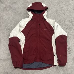 Moonstone Womens Full Zip Jacket Red Nylon Size Medium